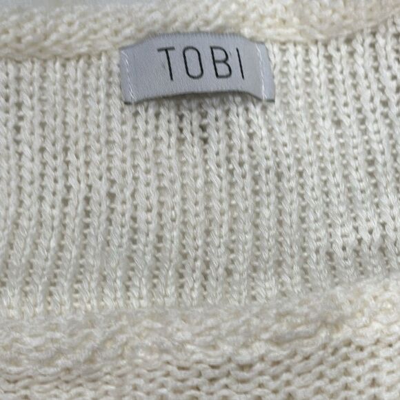 Tobi Cream Sweater with Elbow Detail - Picture 7 of 12